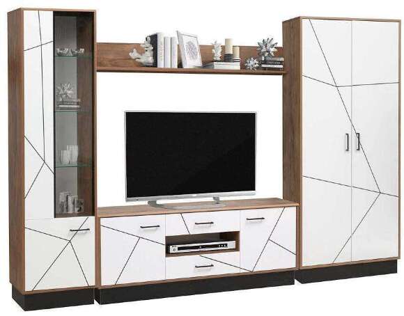 Шкаф-пенал Гамма 54.01-01 Правый Таксония/Белый