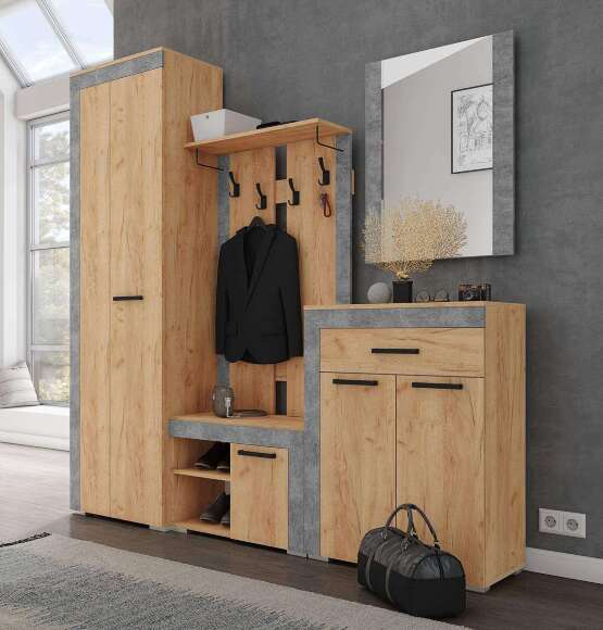 Тумба Галант (ТЭКС) Дуб Крафт золотой / Ателье светлое Тумба Галант (ТЭКС) Дуб Крафт золотой / Ателье светлое