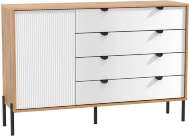 Комод 72.07 Кензо Дуб Вотан / Белый глянец снег