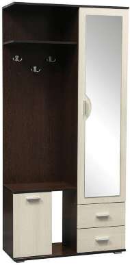 Прихожая Кармен-1, Венге, Вудлайн Кремовый