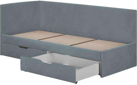 Кровать Лео КР-49, Белый, Небесно-синий