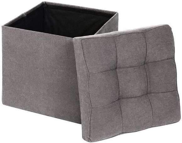 Пуф складной велюр Серый