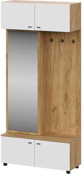 Прихожая Милан-2 дуб крафт золотой / белый