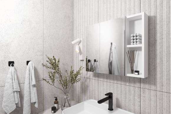 Шкаф зеркальный 16.312.07, Белый Шкаф зеркальный 16.312.07, Белый