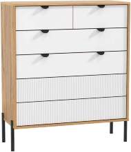 Комод 72.08 Кензо Дуб Вотан / Белый глянец снег