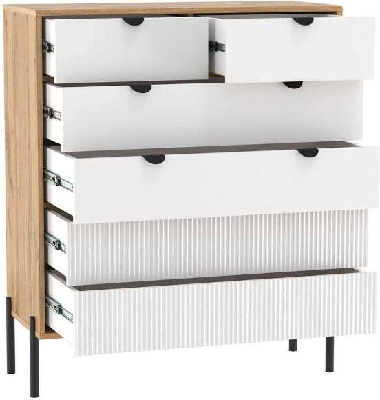 Комод 72.08 Кензо Дуб Вотан / Белый глянец снег Комод 72.08 Кензо Дуб Вотан / Белый глянец снег