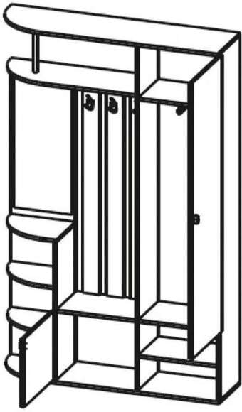 Прихожая Кармен-7, Венге, Вудлайн Кремовый