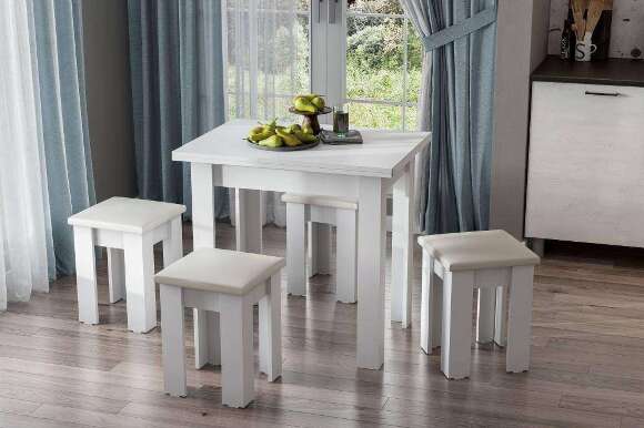 Стол обеденный раскладной СО-3 (Арника) Белый