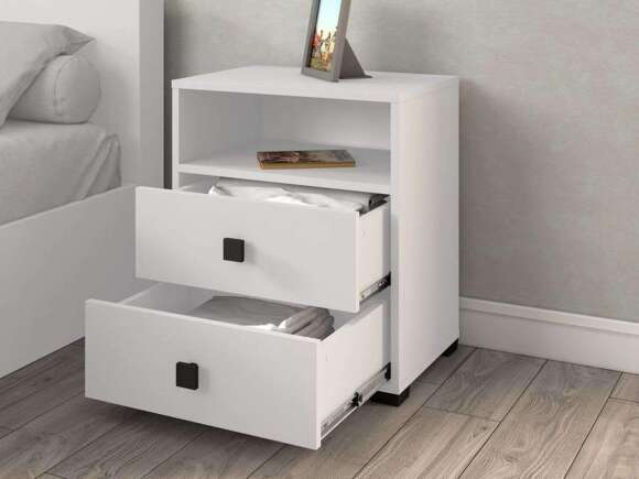 Тумба прикроватная Лаура Белый