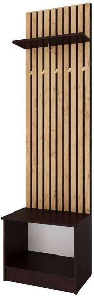 Тумба с вешалкой Кано 600 КПТВ-1, Венге, Дуб крафт золотой