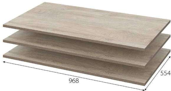 Комплект полок для шкафа 100 Этна 3ПЛ