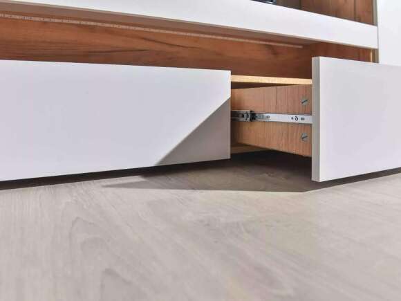 Гостиная Альба вариант 2 Дуб Крафт золотой/Белый премиум