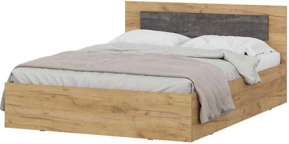 МСП 1 Кровать двойная универсальная 1,4 настил ДСП / Дуб Золотой/Камень темный МСП 1 Кровать двойная универсальная 1,4 настил ДСП / Дуб Золотой/Камень темный