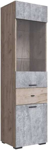 Дублин Пенал дуб крафт серый/цемент