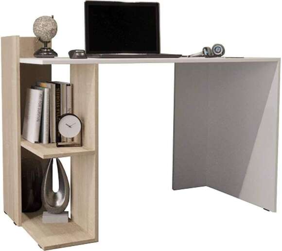 Стол компьютерный №10 дуб сонома / белый