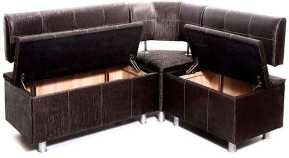 Кухонный уголок Торонто 1500х1250 к/з Бурбон