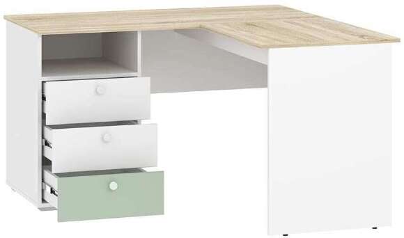 НМ 041.41 угловой письменный стол Банни белый/дуб сонома/макарун НМ 041.41 угловой письменный стол Банни белый/дуб сонома/макарун