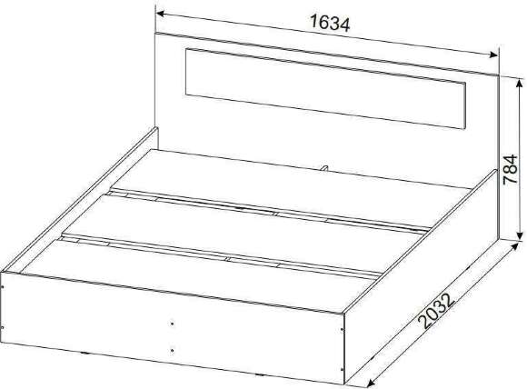 Кровать 160х200 Виста-1 (Арника) с настилом ДСП Кровать 160х200 Виста-1 (Арника) с настилом ДСП