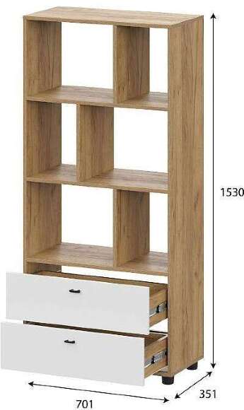 Стеллаж Милан (SV-Мебель) Белый Стеллаж Милан (SV-Мебель) Белый