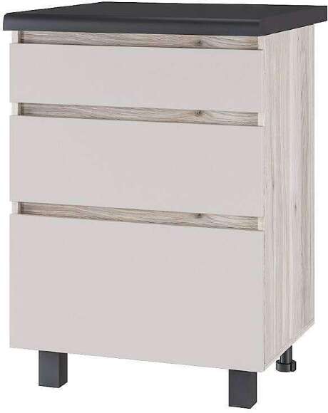 Шкаф без столешницы Берген Лайт 6с3 0,6м, Дуб смоки, Кашемир