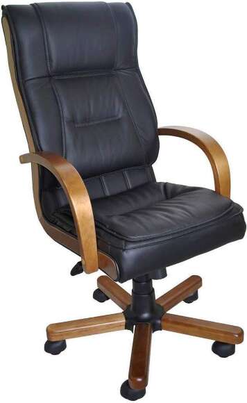 Кресло Лорд 1Д светлый орех/к/з черный