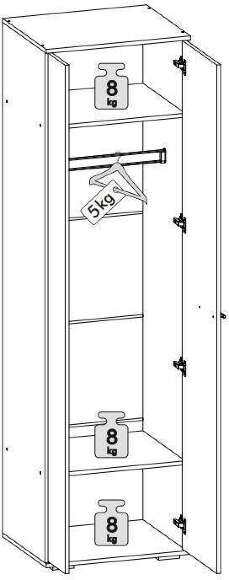 Шкаф двухдверный Бостон ШК-600 (Интерьер-Центр)