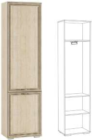 Шкаф-пенал платяной ЛШ-2 Ливорно DOMANI (Дуб Сонома) Шкаф-пенал платяной ЛШ-2 Ливорно DOMANI (Дуб Сонома)