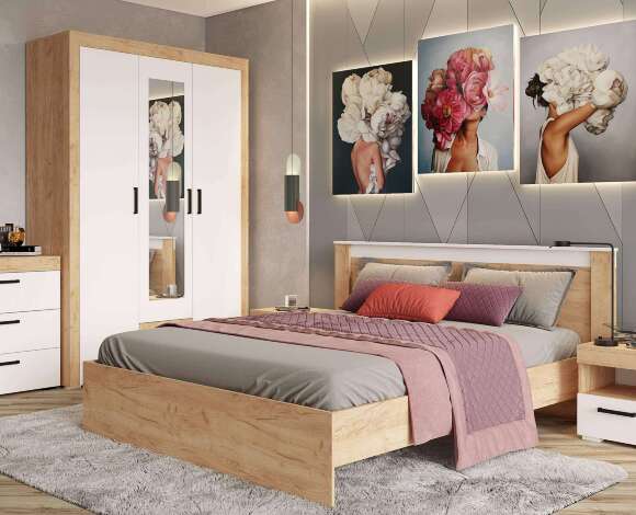 Шкаф трехдверный Адель (ТЭКС) Белый Шкаф трехдверный Адель (ТЭКС) Белый