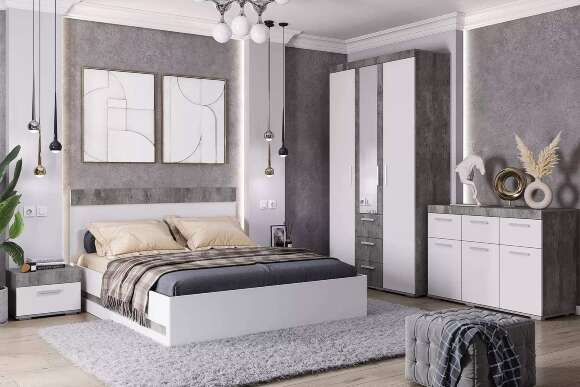 Тумба Инстайл ТБ-23, Бетон, Белый Тумба Инстайл ТБ-23, Бетон, Белый