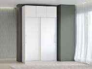 Шкаф-купе арт. 007 1,5 м антресоль / Белый