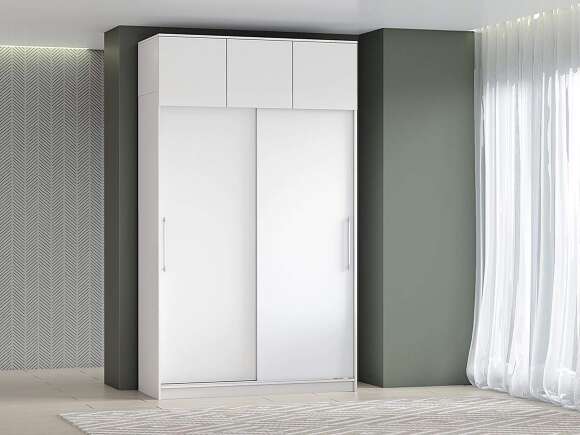 Шкаф-купе арт. 007 1,5 м антресоль / Белый