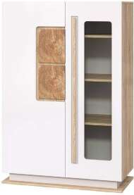 Шкаф комбинированный Дора 30.03-02, Дуб Сонома, Белый