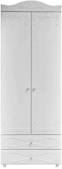Шкаф 2-х дверный с ящиками (гл.560) Италия ИТ-49 белое дерево Шкаф 2-х дверный с ящиками (гл.560) Италия ИТ-49 белое дерево