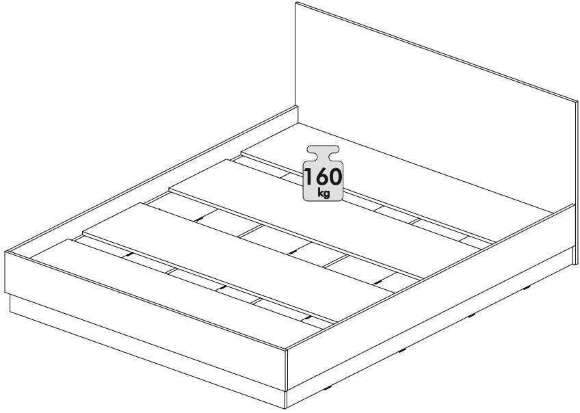 Кровать 160х200 Айден КР06-1600 Белый