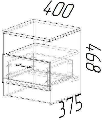 Тумба прикроватная ЭКО (Эра) Дуб Вотан/Белый
