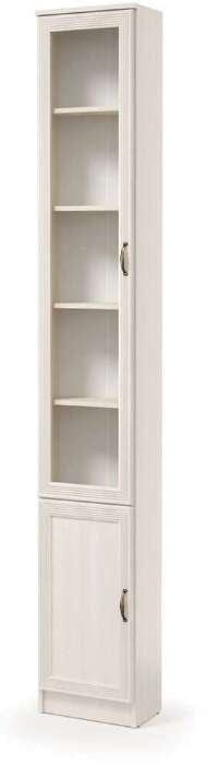 Шкаф-пенал скошенный В-21 Оливия Вудлайн Кремовый/Аруша Венге