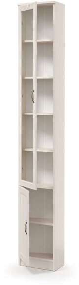 Шкаф-пенал скошенный В-21 Оливия Вудлайн Кремовый/Аруша Венге