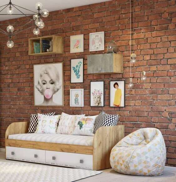 Шкаф навесной Тренд АН-03, крафт/бетон Шкаф навесной Тренд АН-03, крафт/бетон