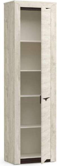 Шкаф-пенал Лючия 33.14, Бетон пайн белый, Венге