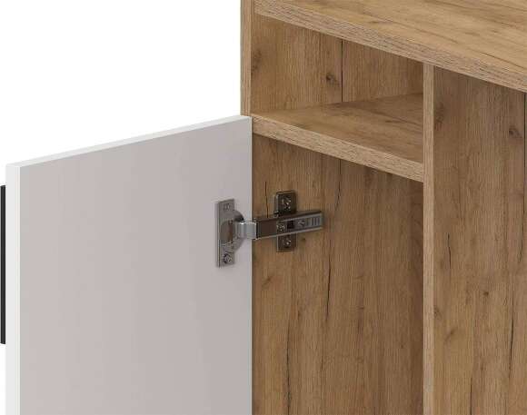 Стол компьютерный СТК 21, Дуб Золотой, Белый