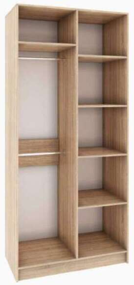 Шкаф 2-х створчатый Мадлен (Дуб шале серебро) Шкаф 2-х створчатый Мадлен (Дуб шале серебро)