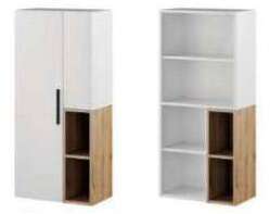 Шкаф настенный Альберо ТЭКС (Белый / Дуб Вотан)