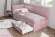 Кровать Лео КР-49, Белый, Шарли пинк Кровать Лео КР-49, Белый, Шарли пинк