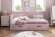 Кровать Лео КР-49, Белый, Шарли пинк Кровать Лео КР-49, Белый, Шарли пинк