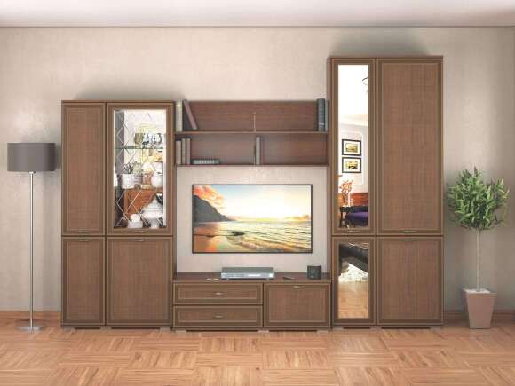 Шкаф-пенал платяной ЛШ-2 Ливорно DOMANI с выдвижной штангой