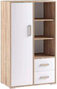 Шкаф-стеллаж книжный малый Бланка ТЭКС (Белый)