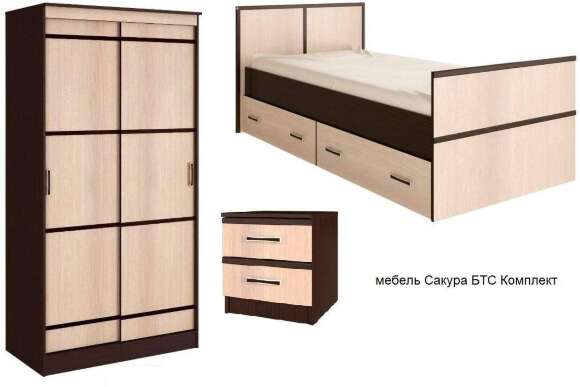 Детская мебель Сакура БТС Комплект Детская мебель Сакура БТС Комплект