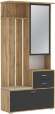 Антре шкаф для прихожей 65.08 Дуб вотан / Диамант серый Антре шкаф для прихожей 65.08 Дуб вотан / Диамант серый