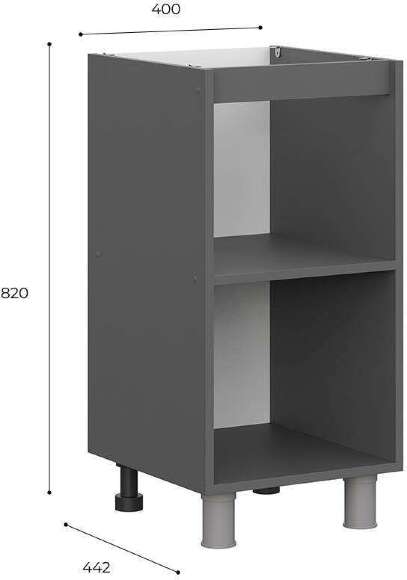 Стол-рабочий со столешницей С 400 Денвер, графит