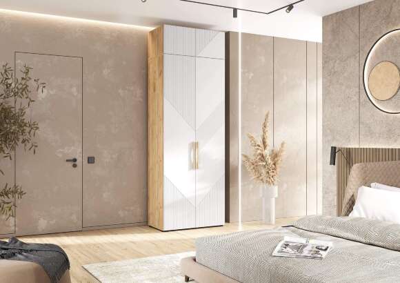 Ирис Антресоль к шкафу (900) (Браш Вайт, Дуб Крафт) Ирис Антресоль к шкафу (900) (Браш Вайт, Дуб Крафт)